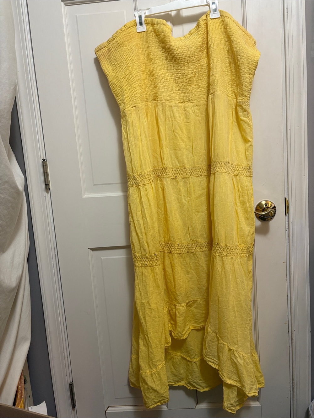 MLLE GABRIELLE Strapless High Low Dress